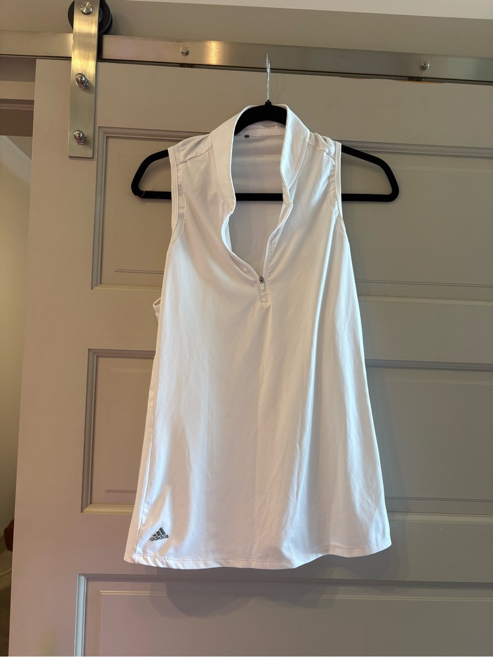 Adidas Women’s White Sleeveless Zip tennis Tank